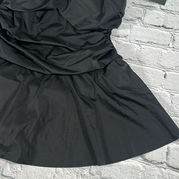Swimsuits For All Women's Black Ruched Skirted Bandeau Swimdress size 10 NEW - Picture 12 of 16